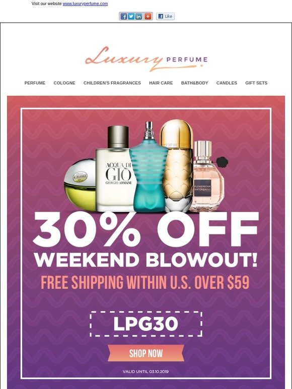 30% OFF - Weekend Blowout!