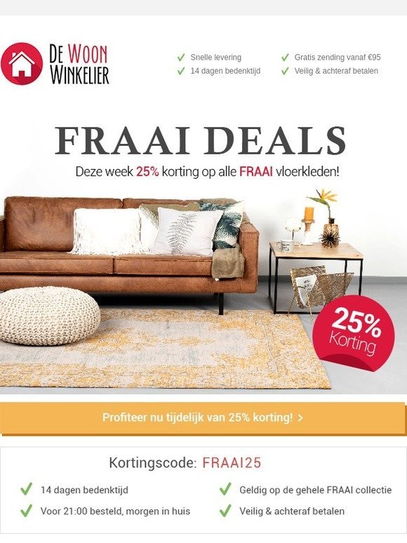 25% Extra korting op alle...
