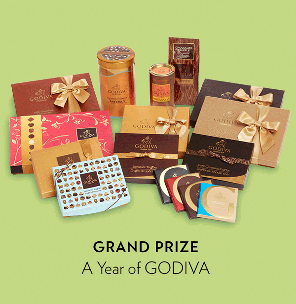 Godiva Enter NOW! Win 1 Year of GODIVA Chocolate. Milled