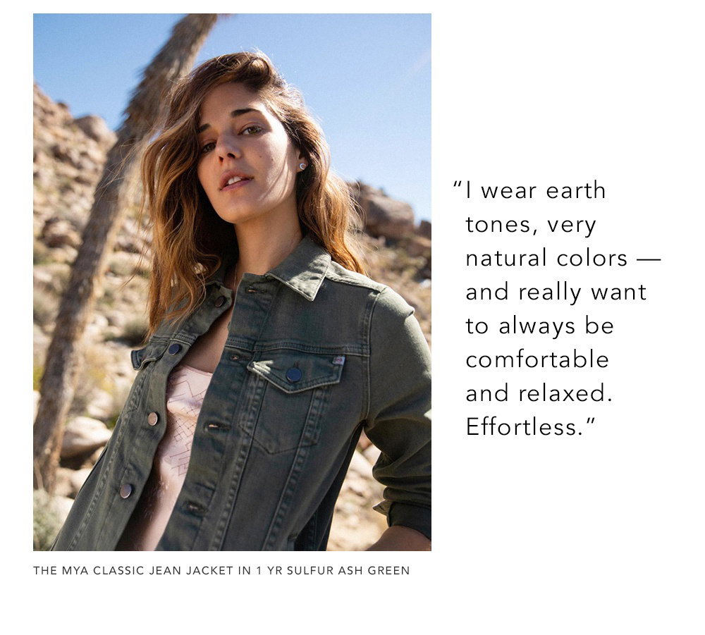 The Mya Classic Jean Jacket in 1 Yr Sulfur Ash Green