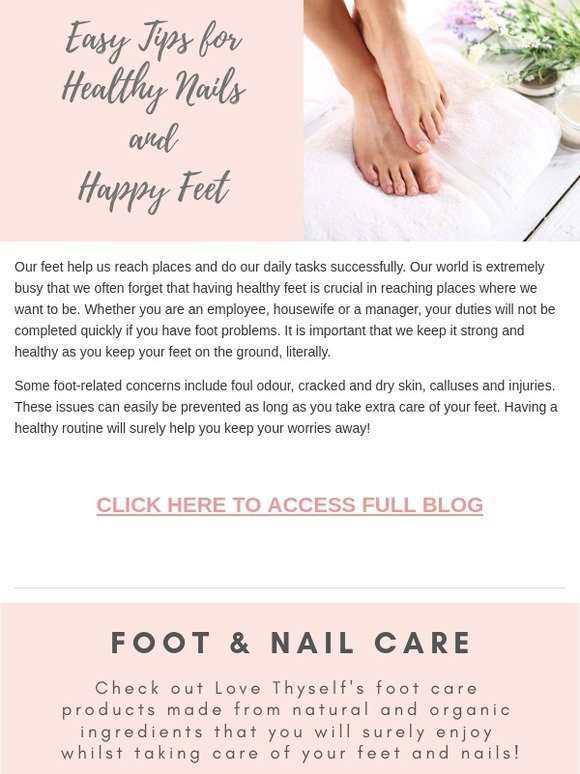 Our Latest Blog - EASY TIPS FOR HEALTHY NAILS AND HAPPY FEET