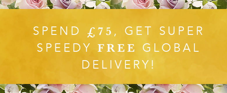 Spend £75, get super speedy free global delivery