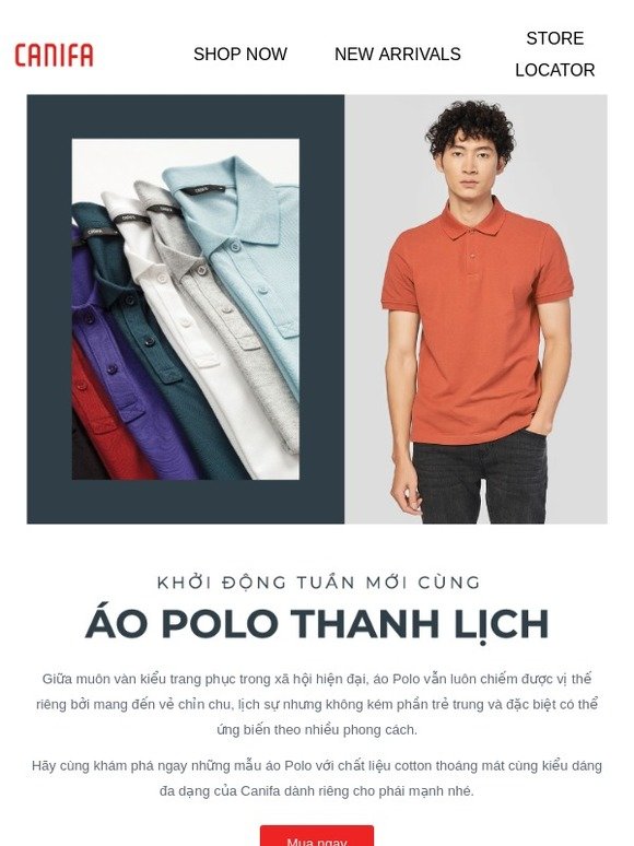 Khởi động tuần mới cùng áo Polo thanh lịch