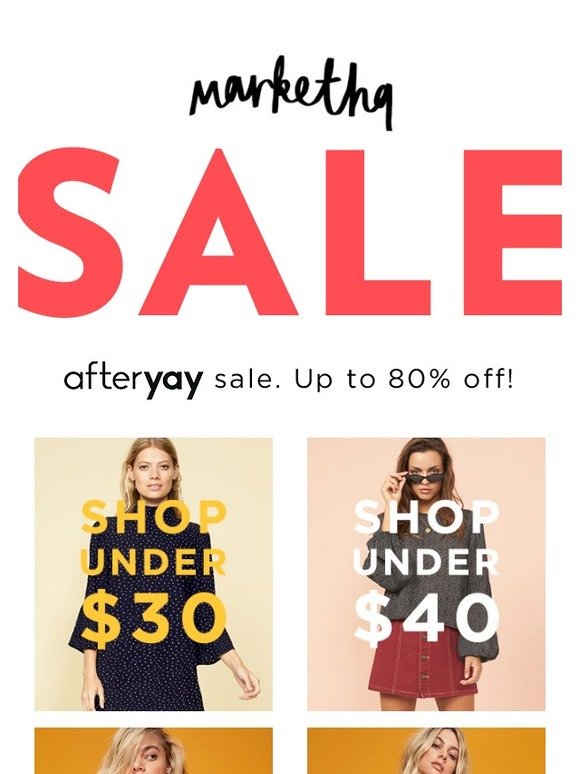 Save up to 80% off this AFTERYAY Day! 😍