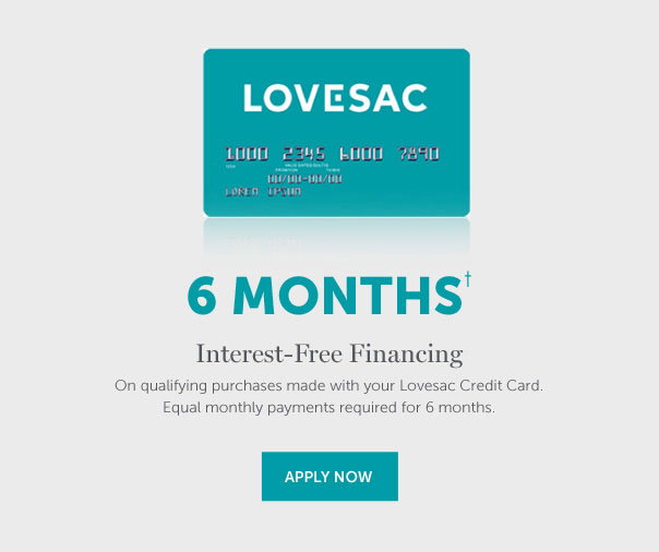 6-MONTHS Interest-Free Financing | On qualifying purchases made with your Lovesac Credit Card. Equal monthly payments required for 6 months. | APPLY NOW >>