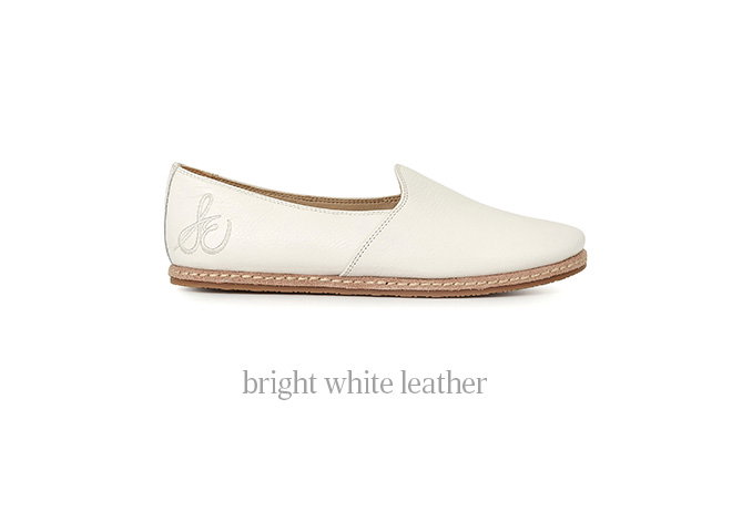 bright white leather