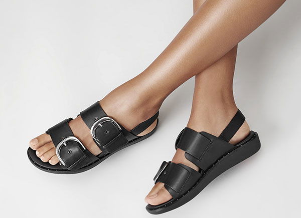 Fitflop buckle up sales leather slides