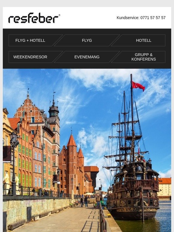 Prisvärda weekendresmål i Europa fr. 2 213:-