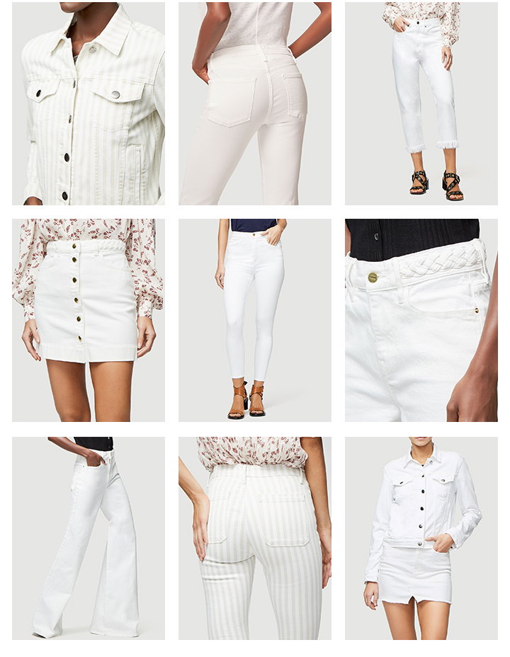 This spring, it's all about crisp white denim. Ditch the coffee spill anxiety.