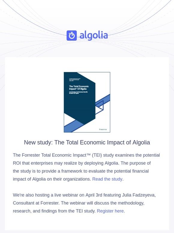 Algolia Digest - March 2019