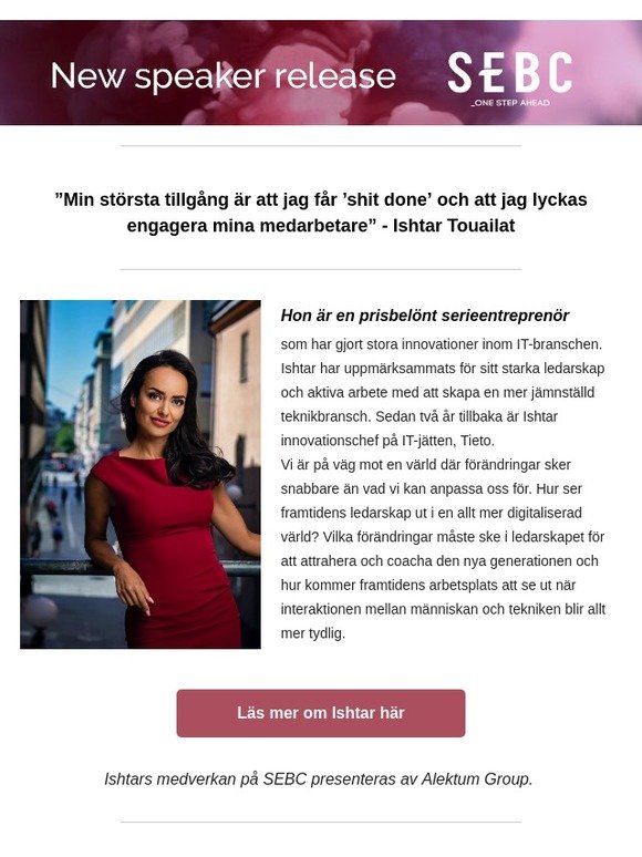 New Speaker Release - Ishtar Touailat