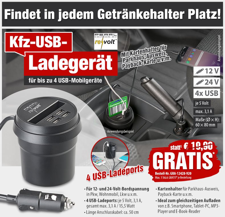 LKW Wohnmobil Strom 5in1 Ladegerät für KFZ SCHWARZ Boot Temp & 2x USB Volt 