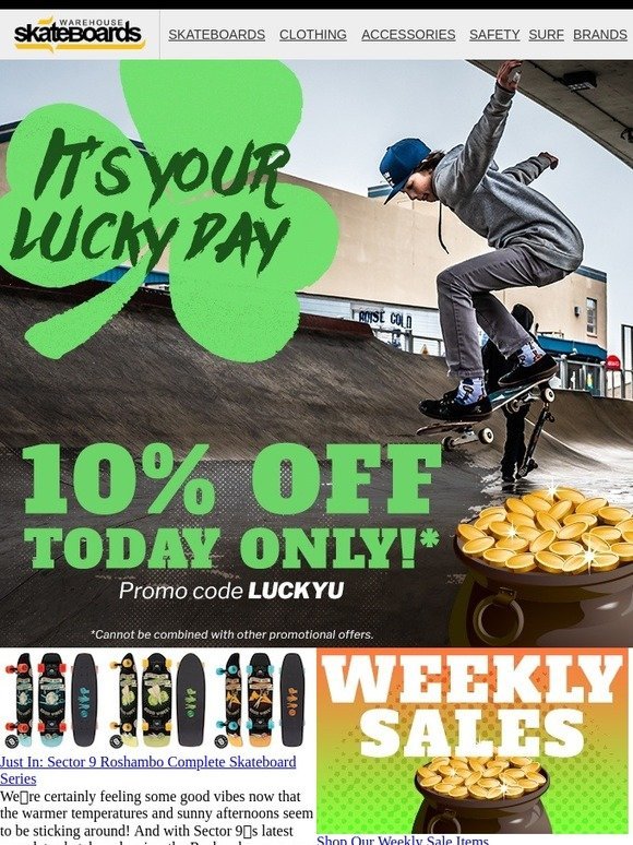 Lucky you! Take 10% off TODAY.