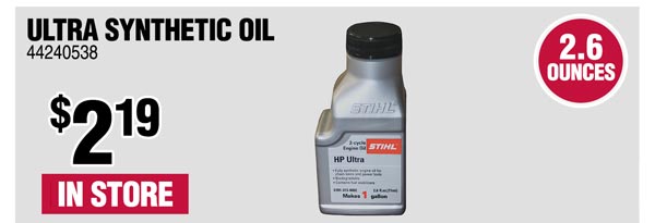 Ultra Synthetic Oil 2.6 oz. [IN-STORE ONLY]
