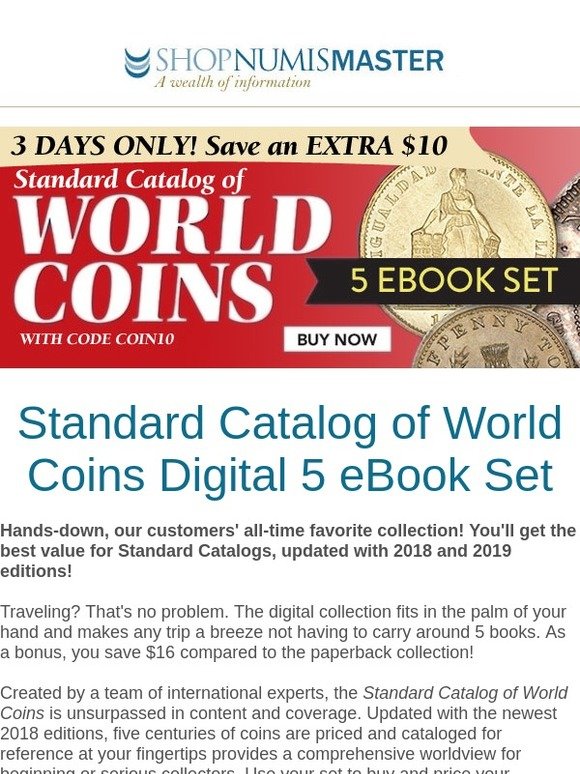 Updated: Standard Catalog of World Coins Digital 5 eBook Set