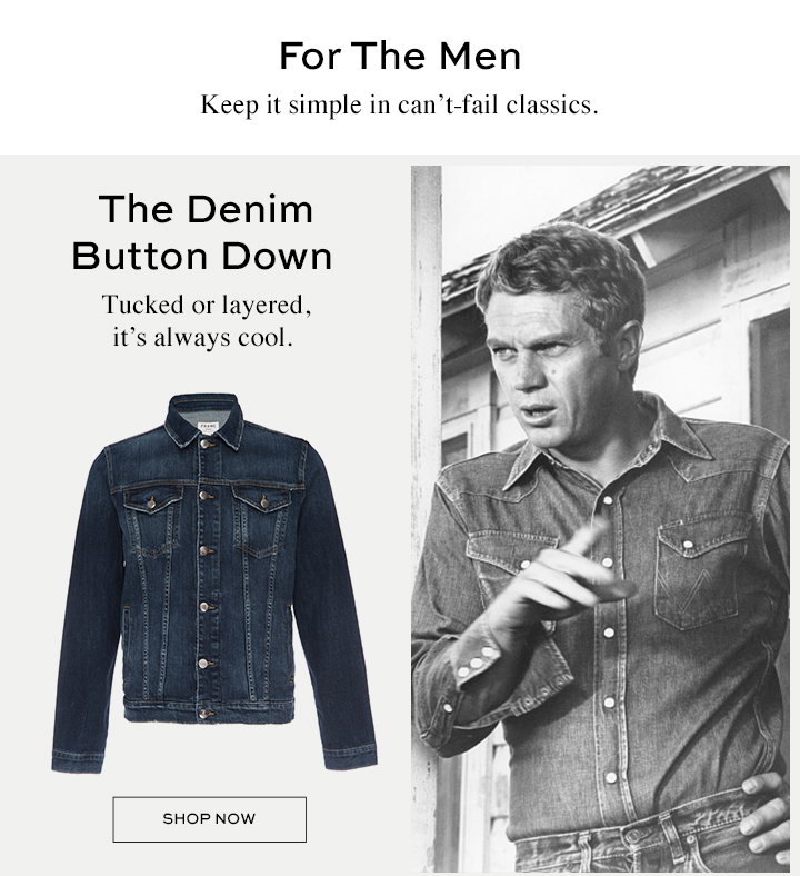 For The Men - Keep it simple in can't-fail classics.