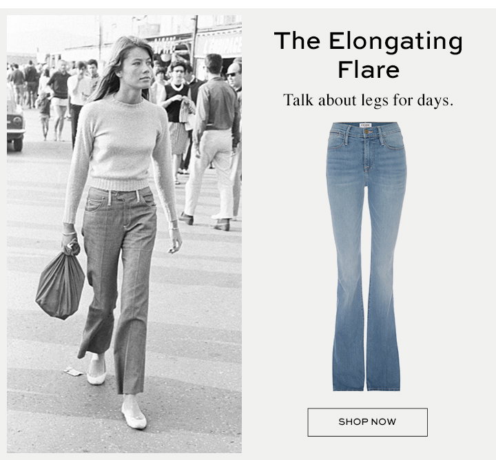 The elongating flare - talk about legs for days.