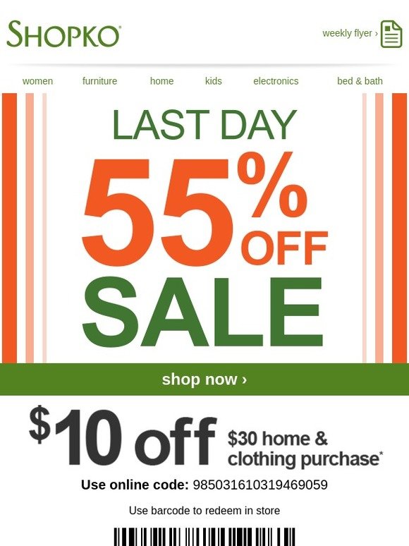 Shopko: Last day to use your $10 coupon! | Milled