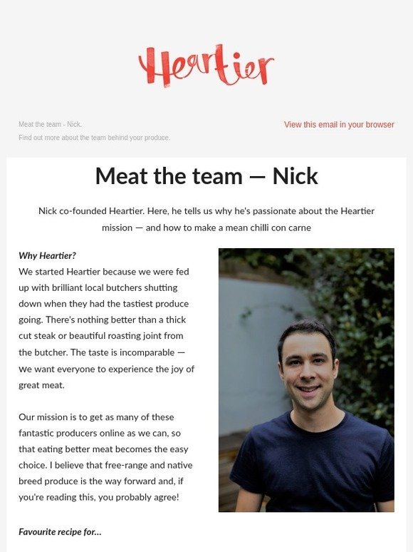 Meat the team - Nick