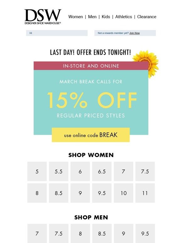 Use that 15% off before it's G O N E.