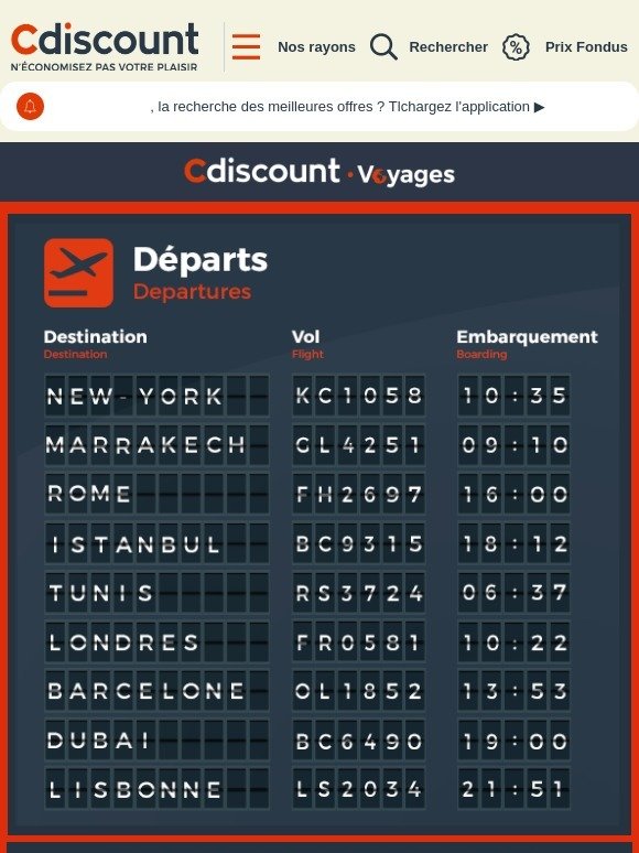 ✈ Vous êtes à 2 clics de partir