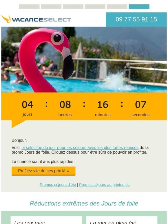 On arrive aux plus fortes réductions de la promo des Jours de folie