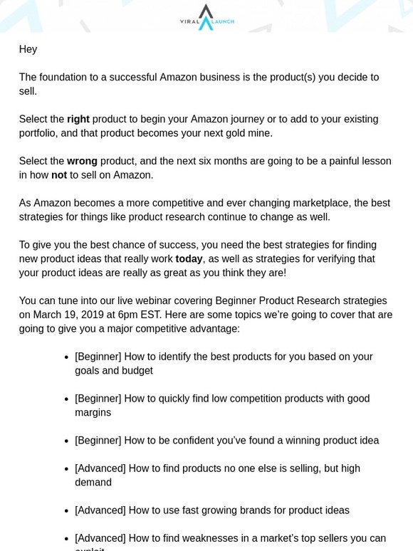 [Live Webinar] Beginner Product Research