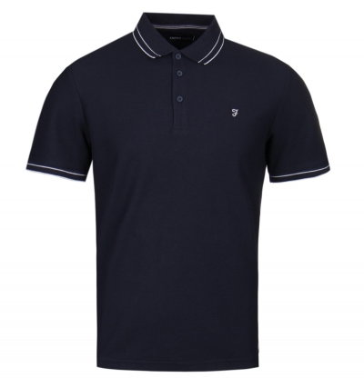 Farah Honeycomb Navy Polo Shirt