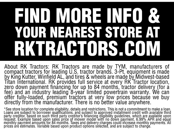Learn More About RK Tractors
