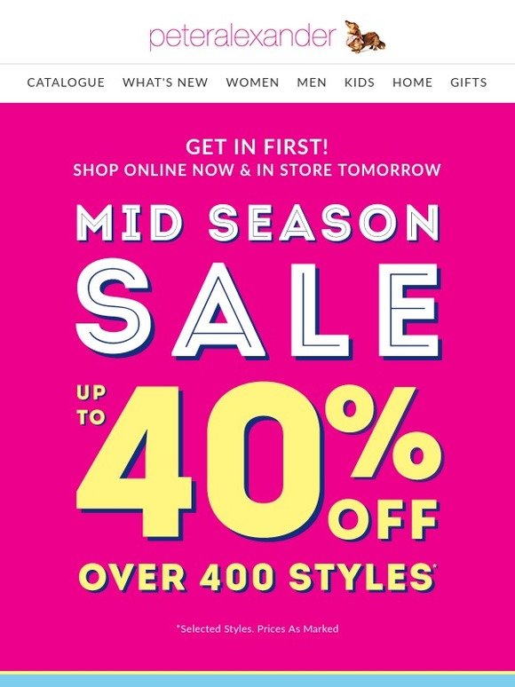 Peter Alexander SALE up to 40 Off Starts Now + Your Extra Discount