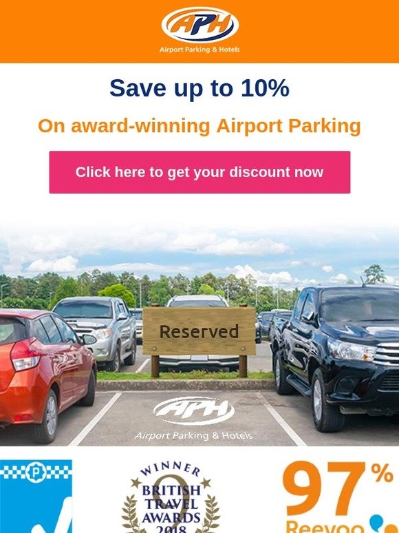 Save up to 10% on your airport parking