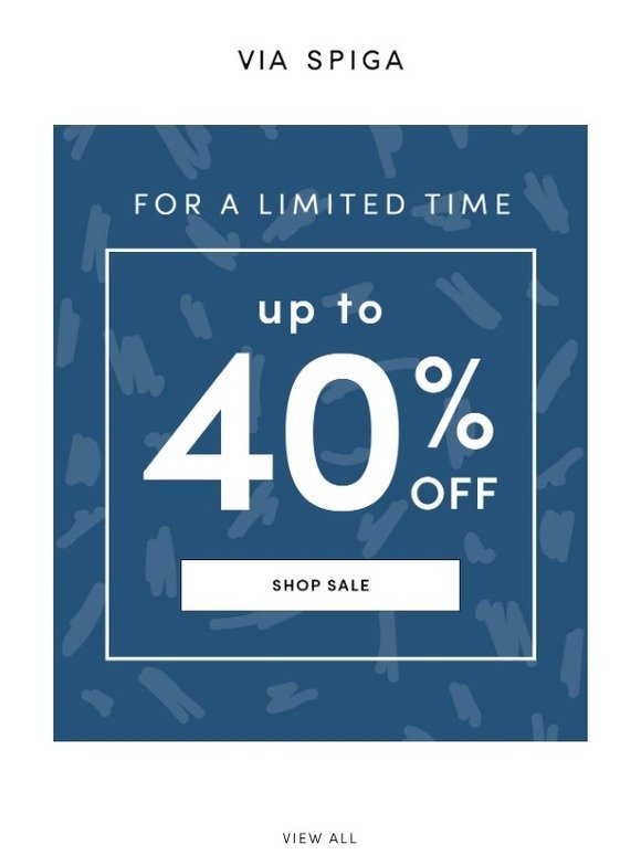 Don't Wait - Up to 40% off Sale!