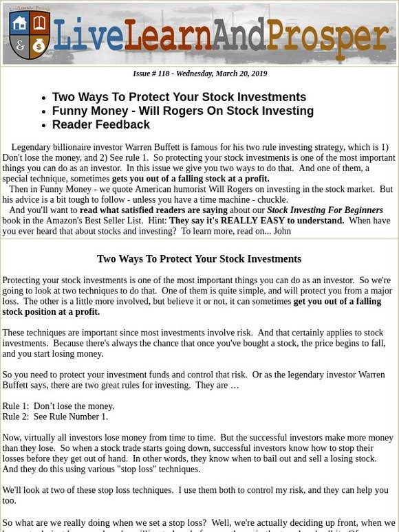 Two Ways To Protect Your Stock Investments