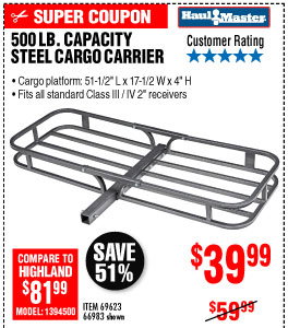 View 500 lbs. Steel Cargo Carrier
