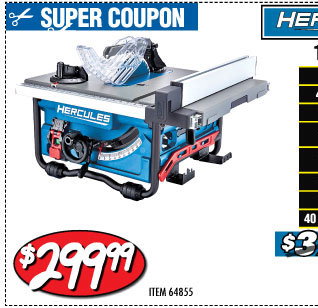 hercules table saw stand up