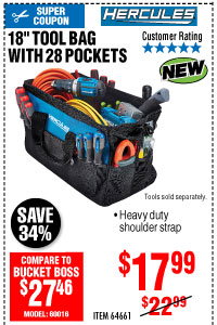 View 18 in. Tool Bag with 28 Pockets