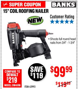 View 2 Piece 15° Coil Roofing Nailer