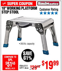 View 18 In. Working Platform Step Stool