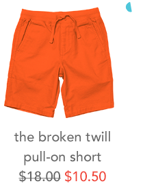 the broken twill pull-on short