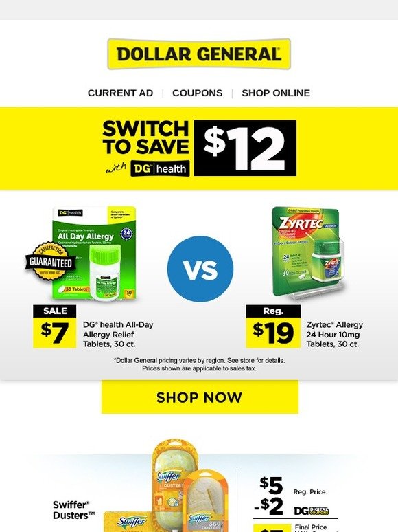 Dollar General Save 12 on Allergy Relief 🤧 Milled