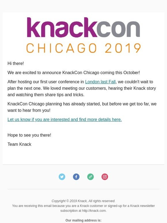 Announcing KnackCon Chicago!