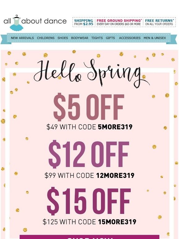 Spring Sale! Coupons Inside. Get Yours.