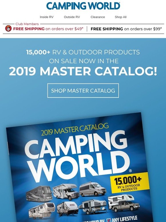 Camping World: Spring is Here & so is our 2019 Master Catalog! | Milled