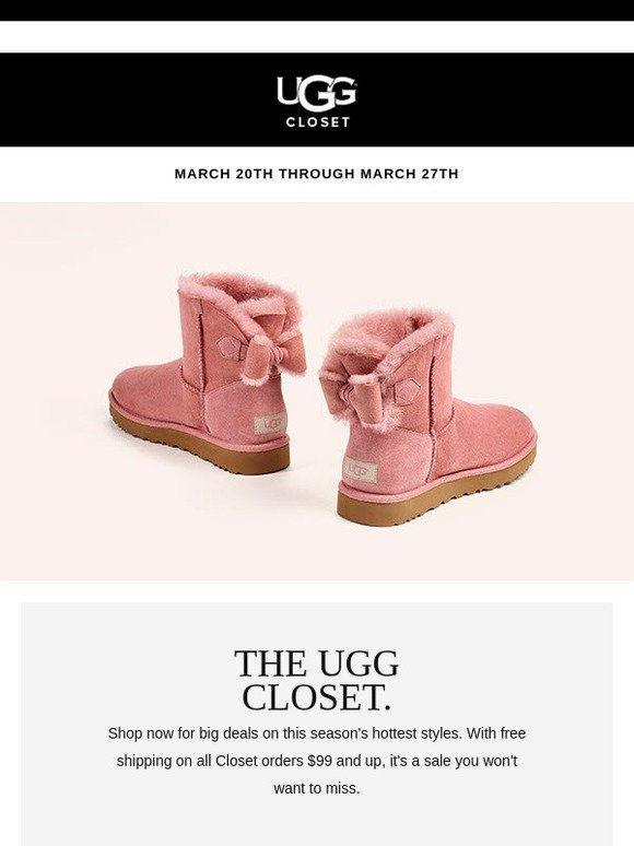 ugg closet sale