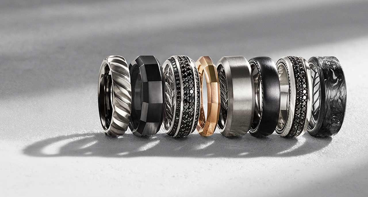 9mm Men's Yurman Titanium Rugged Style & Grooved David Wedding Band Ring 