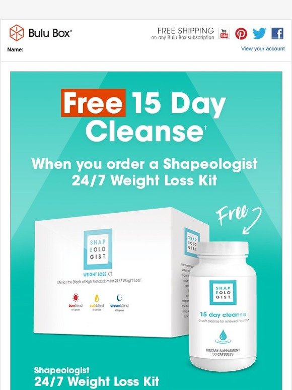 Free 15 Day Cleanse with purchase!
