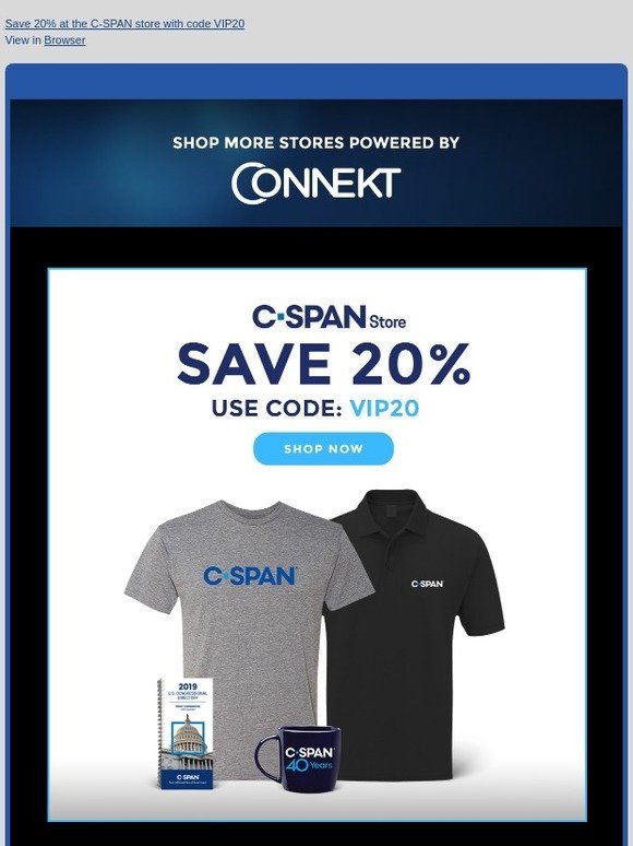 Save 20% at the New C-SPAN Store!