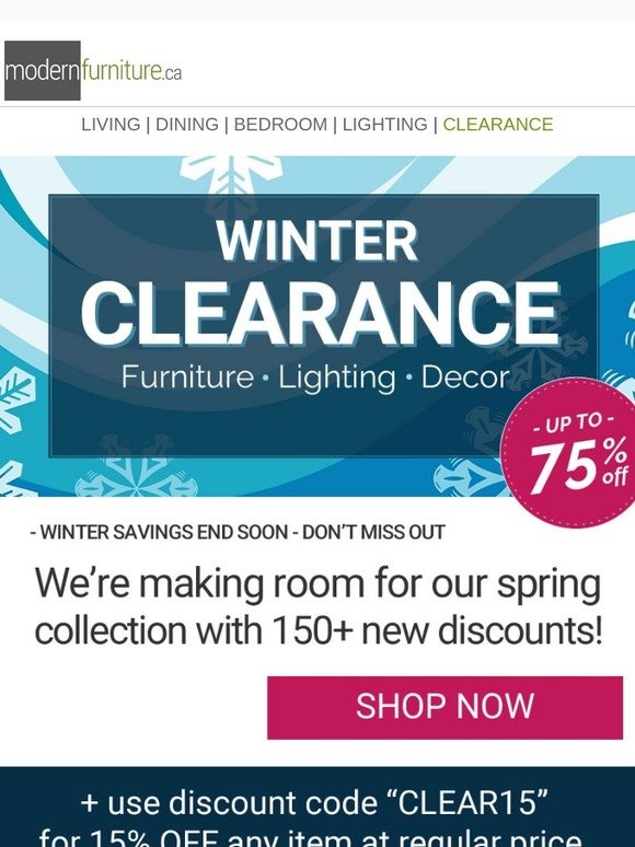 Save BIG This Weekend! Up to 75% OFF Winter Clearance