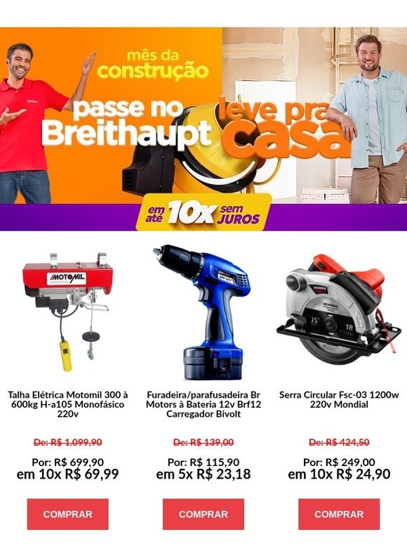 Makita, Komeco, Docol e mais com atÃ© 40%OFF - Passe no Breithaupt ï»¿â