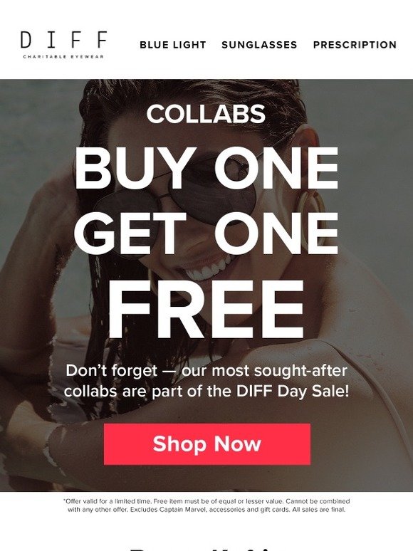 Diff Discount Code DIFF Eyewear: BUY ONE, GET ONE FREE on our Celeb Collab Styles for DIFF ...